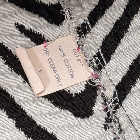 3 Sisisters Zebra Print Jacket  Pink Piping  Buttons Cotton Womens Size Large - Picture 3 of 14